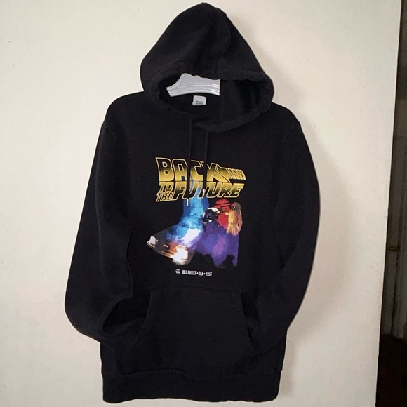 Back To The Future Black Pull Ip Hoodie Men’s Size Large - Picture 3 of 8